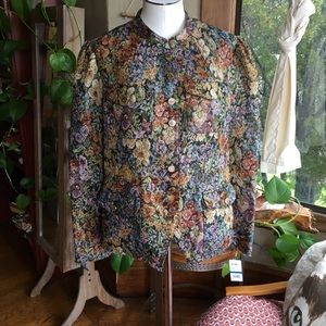 WILLIAM RAST Floral Embroidered Brocade Jacket